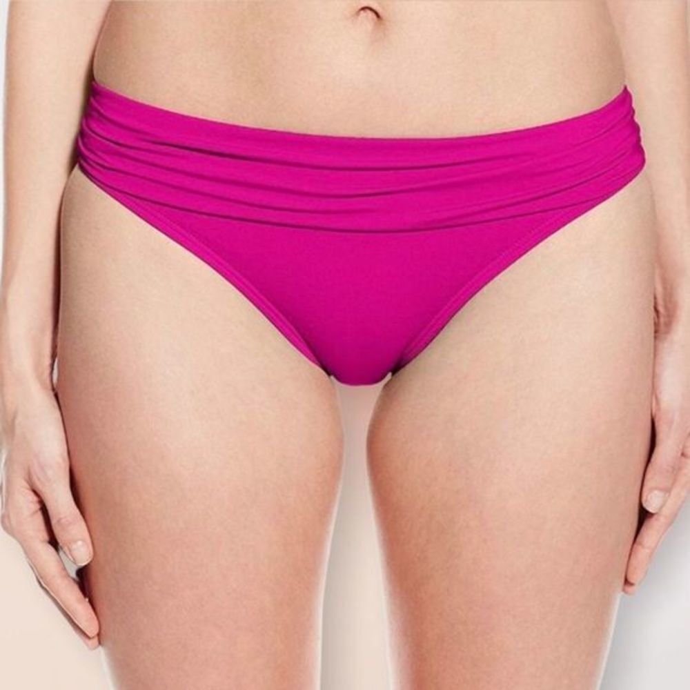 KENNETH Cole Reaction Fuchsia Berry Hipster Bikini Bottom Med NWOT‎